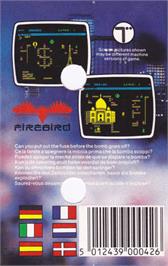Box back cover for Short's Fuse on the Amstrad CPC.