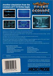 Box back cover for Silent Service: The Submarine Simulation on the Amstrad CPC.