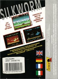 Box back cover for Silkworm on the Amstrad CPC.