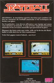 Box back cover for Skateball on the Amstrad CPC.