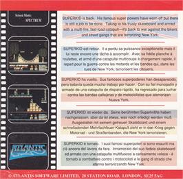 Box back cover for Skatin' USA on the Amstrad CPC.