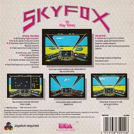 Box back cover for Skyfox on the Amstrad CPC.