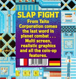 Box back cover for Slap Fight on the Amstrad CPC.