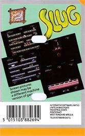 Box back cover for Slug on the Amstrad CPC.