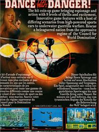 Box back cover for Sly Spy on the Amstrad CPC.