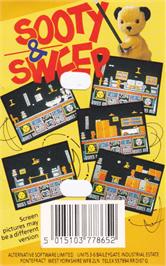 Box back cover for Sooty And Sweep on the Amstrad CPC.
