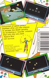 Box back cover for Space Ace on the Amstrad CPC.