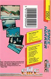Box back cover for Space Harrier on the Amstrad CPC.