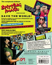 Box back cover for Spitting Image - The Computer Game on the Amstrad CPC.