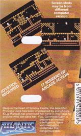 Box back cover for Spooky Castle on the Amstrad CPC.