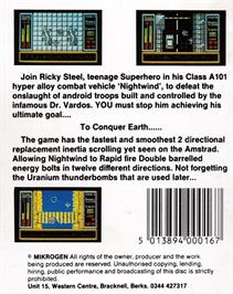 Box back cover for Stainless Steel on the Amstrad CPC.