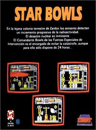 Box back cover for Star Bowls on the Amstrad CPC.