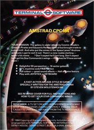 Box back cover for Star Commando on the Amstrad CPC.