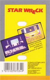 Box back cover for Star Wreck on the Amstrad CPC.