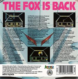 Box back cover for Starfox on the Amstrad CPC.