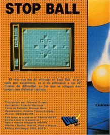Box back cover for Stop-Ball on the Amstrad CPC.