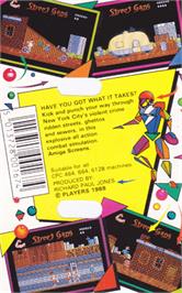 Box back cover for Street Gang on the Amstrad CPC.