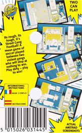 Box back cover for Street Gang Football on the Amstrad CPC.
