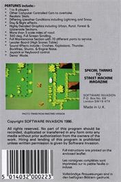 Box back cover for Street Machine on the Amstrad CPC.