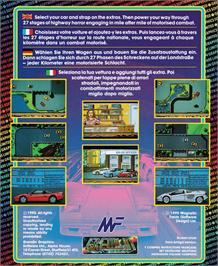 Box back cover for Super Cars on the Amstrad CPC.