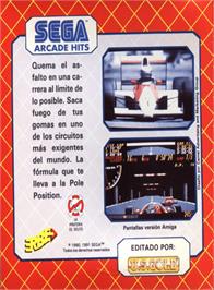 Box back cover for Super Monaco GP on the Amstrad CPC.