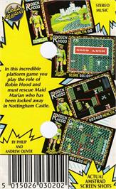 Box back cover for Super Robin Hood on the Amstrad CPC.