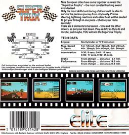 Box back cover for Super Trux on the Amstrad CPC.