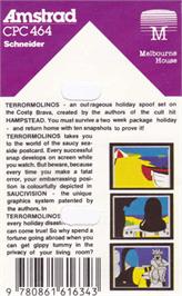 Box back cover for Terrormolinos on the Amstrad CPC.