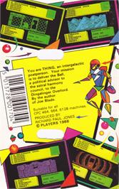 Box back cover for Thing! on the Amstrad CPC.