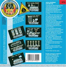 Box back cover for Thomas The Tank Engine's Fun With Words on the Amstrad CPC.