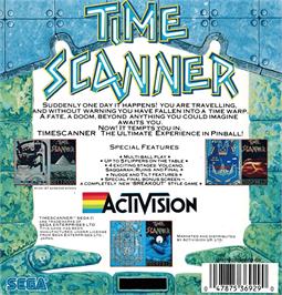 Box back cover for Time Scanner on the Amstrad CPC.