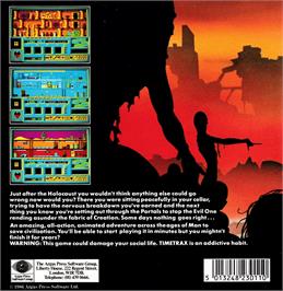 Box back cover for Time Trax on the Amstrad CPC.