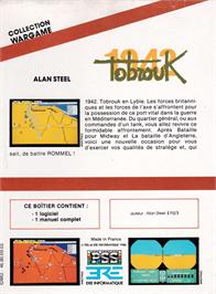 Box back cover for Tobruk: The Clash of Armour on the Amstrad CPC.