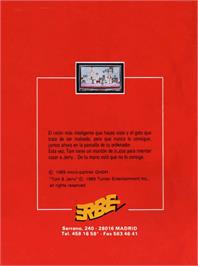 Box back cover for Tom And Jerry on the Amstrad CPC.