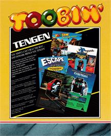 Box back cover for Toobin' on the Amstrad CPC.