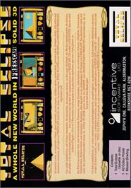 Box back cover for Total Eclipse 2 - The Sphinx Jinx on the Amstrad CPC.