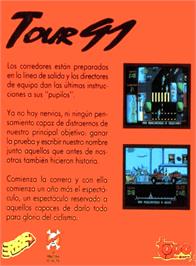 Box back cover for Tour 91 on the Amstrad CPC.