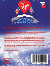 Box back cover for Trans-Atlantic Balloon Challenge on the Amstrad CPC.