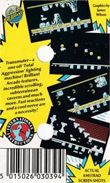 Box back cover for Transmuter on the Amstrad CPC.