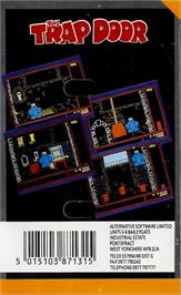 Box back cover for Trap Door on the Amstrad CPC.