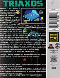 Box back cover for Triaxos on the Amstrad CPC.