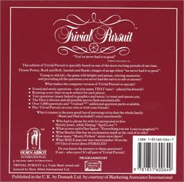Box back cover for Trivial Pursuit - Baby Boomer Edition on the Amstrad CPC.