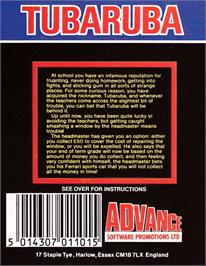 Box back cover for Tubaruba on the Amstrad CPC.