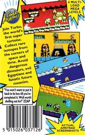 Box back cover for Turbo The Tortoise on the Amstrad CPC.