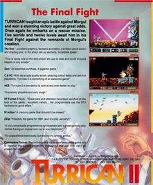 Box back cover for Turrican II: The Final Fight on the Amstrad CPC.