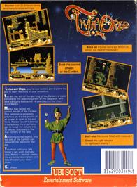 Box back cover for TwinWorld: Land of Vision on the Amstrad CPC.