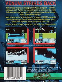 Box back cover for VENOM Strikes Back on the Amstrad CPC.