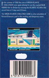 Box back cover for Virgin Atlantic Challenge on the Amstrad CPC.