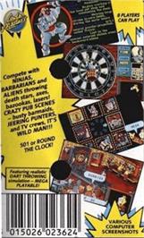Box back cover for Wacky Darts on the Amstrad CPC.