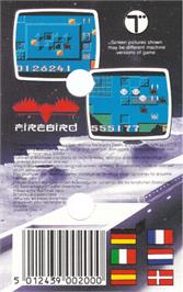 Box back cover for Warhawk on the Amstrad CPC.
